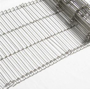 Trọng lượng nhẹ Băng tải lưới thép phẳng Flex SS để chế biến thực phẩm