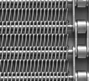 Băng tải lưới dây kim loại 400mm 500mm Đai uốn phẳng với dây chuyền