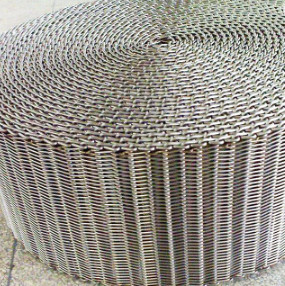 Băng tải lưới dây kim loại 400mm 500mm Đai uốn phẳng với dây chuyền