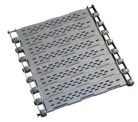 Dây băng tải dạng dây đục lỗ Tấm dây xích bằng thép không gỉ có vách ngăn