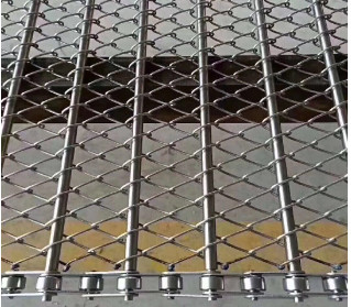 Băng tải xích lưới dệt trơn SS601