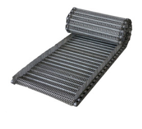 Độ bền cao 304 Liên kết dây chuyền mạ kẽm Dây băng tải lưới cho tủ đông