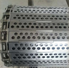 Đai xích băng tải bằng thép không gỉ 430 đục lỗ