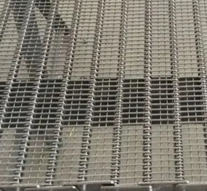 Chuỗi liên kết cạnh Mắt linh hoạt Băng tải lưới thép không gỉ