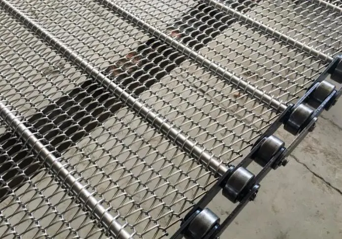Dây xích dệt ODM Dây đai lưới thép không gỉ Dây thẳng Dải 12